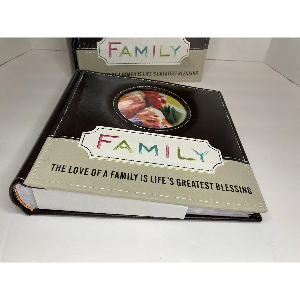 Family Photo Album 2-Up With Memo Space Pocket For Cover Photo Lot Of 2 Albums